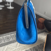 STAUD Lennon Shoulder bag | director blue suede