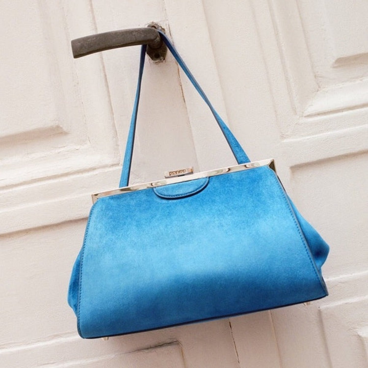 STAUD Lennon Shoulder bag | director blue suede