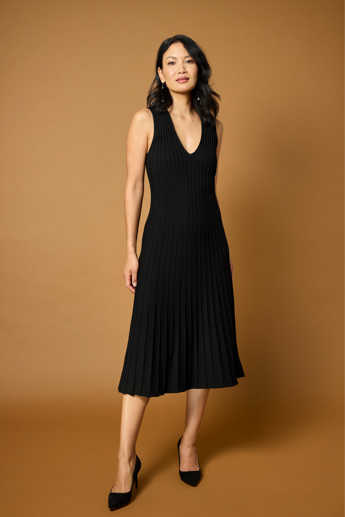 Isla A-line ribbed dress