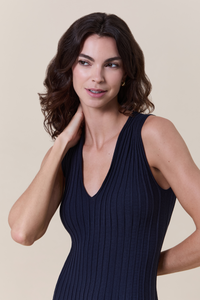 Isla A-line ribbed dress