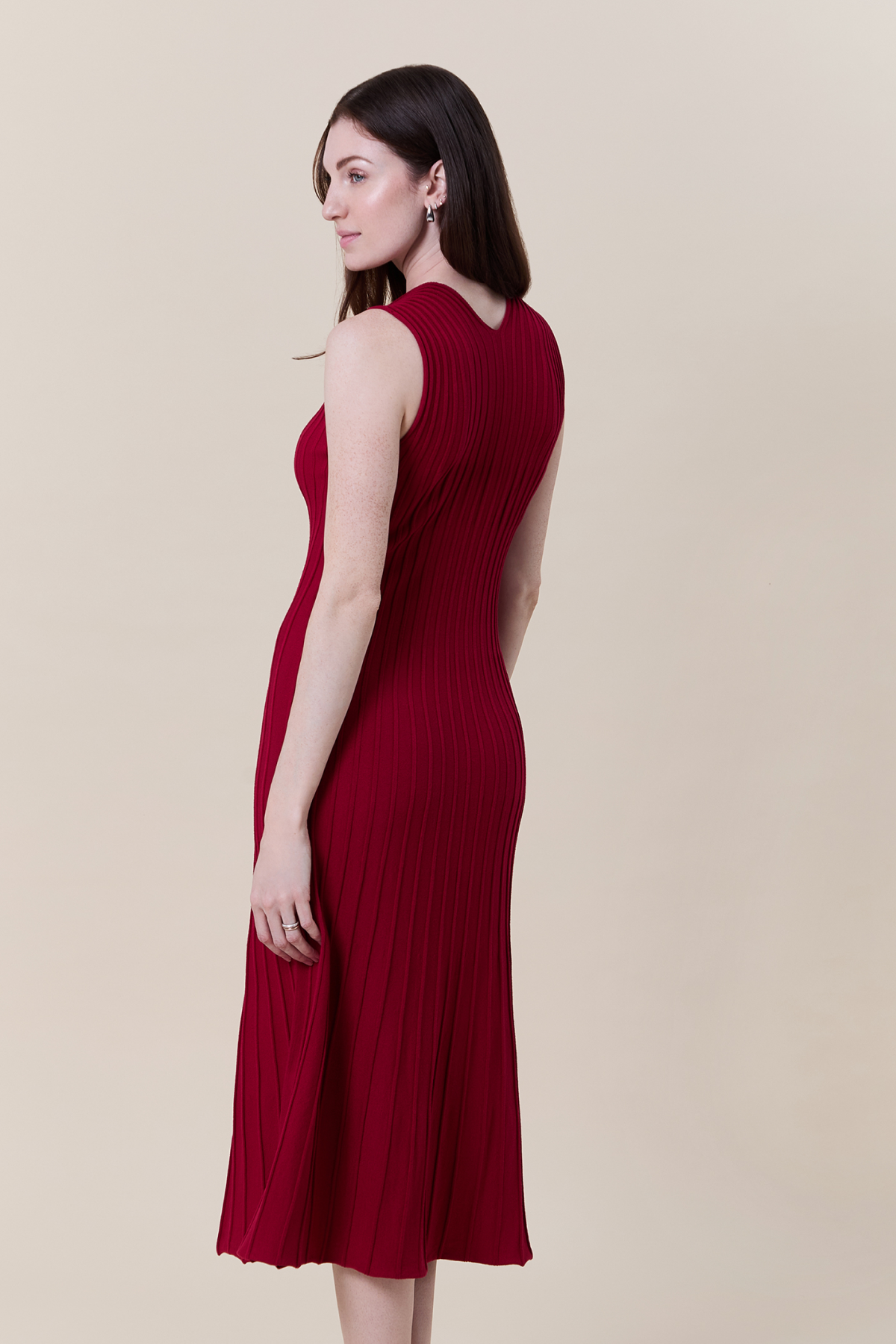 Isla A-line ribbed dress