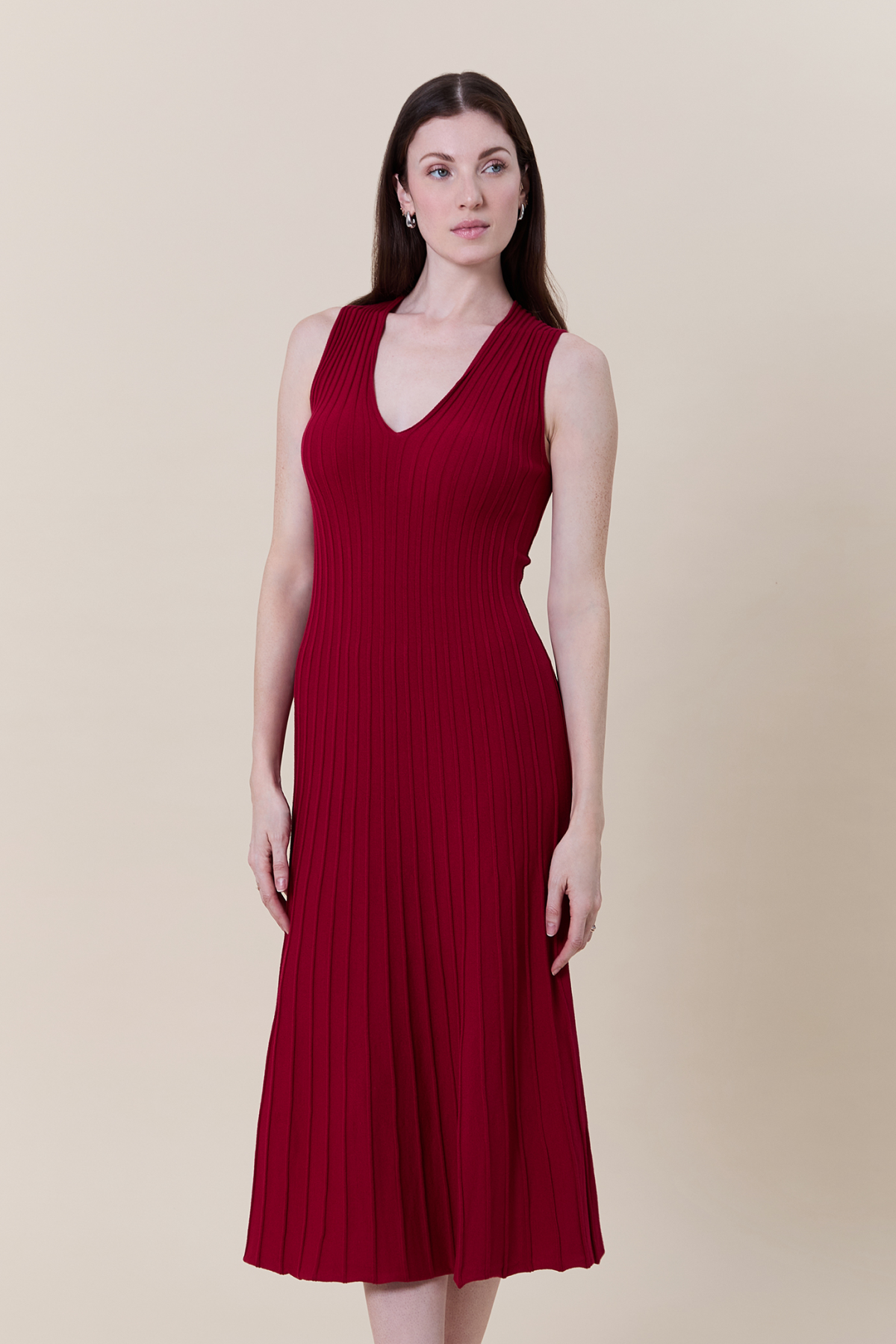 Isla A-line ribbed dress